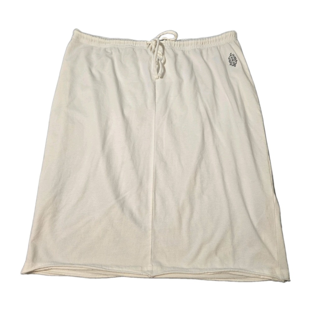 Free People Tie Waist Skirt Cream Color Back Zipper Size Medium